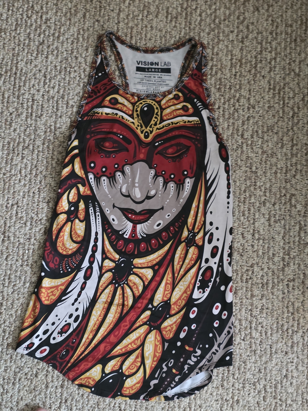 Red & Gold Graphic Racerback Tank Top - Women - Picture 7 of 7